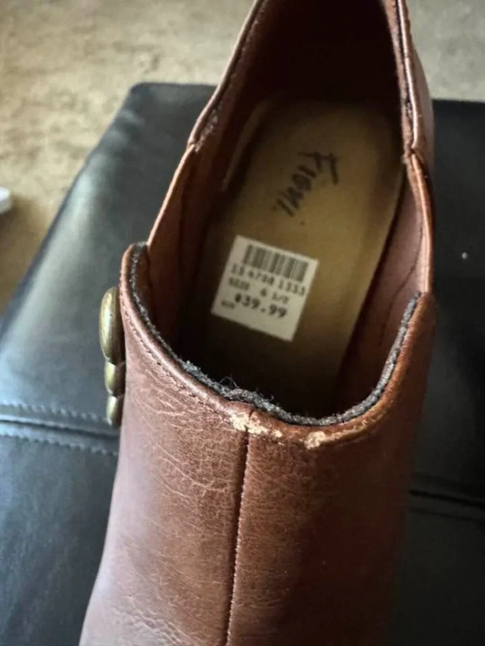 Fioni Women's Brown Platform Ankle Booties